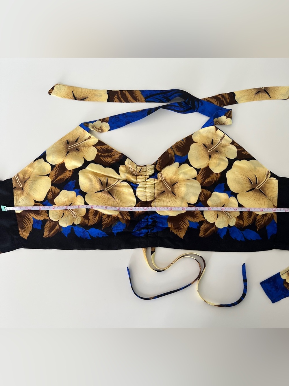 Hibiscus Collection Hawaii Floral Halter Top NWT Tropical Rayon - Picture 7 of 10
